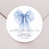 Something Blue Before I Do Bruidsfeest Ronde Sticker