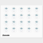 Something Blue Before I Do Bruidsjurk Bloemen Ronde Sticker (Vel)