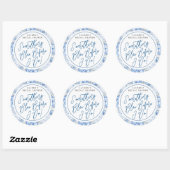 Something Blue Before I Do Bruidssticker Ronde Sticker (Vel)