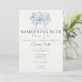 Something Blue Before I Do Bruidsuitnodiging Kaart (Staand voorkant)
