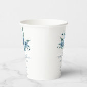 Something Blue Before I Do Bruiloftsfeest Bloemen Papieren Bekers (Rechts)