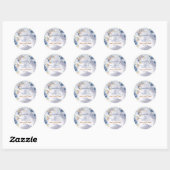 Something Blue Before I Do Bruiloftsfeest Bloemen Ronde Sticker (Vel)