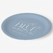 Something Blue Before I Do Bruiloftsfeest Papieren Bordje (Gekanteld)