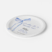 Something Blue Before I Do Bruiloftsfeest Papieren Bordje (Gekanteld)