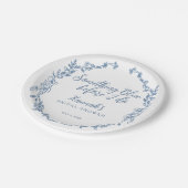 Something Blue Before I Do Bruiloftsfeestje Papieren Bordje (Gekanteld)