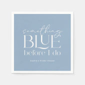 Something Blue Before I Do Bruiloftsfeestje Servet (Voorkant)