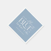 Something Blue Before I Do Bruiloftsfeestje Servet (Hoek)