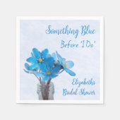 Something Blue Before I Do Bruiloftsfeestje Servet (Voorkant)