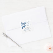 Something Blue Before I Do Bruiloftstickers Vierkante Sticker (Envelop)