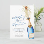 Something Blue Before I do Brunch Bridal Shower Kaart (Staand voorkant)