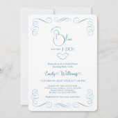 Something Blue Before I Do Elegant Bridal Shower Kaart (Voorkant)