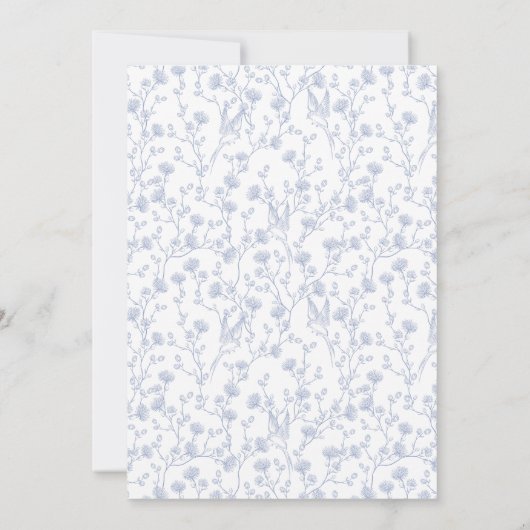 Something Blue Before I Do Elegant Bridal Shower  Kaart (Achterkant)