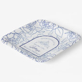 Something Blue Before I Do Elegante Bruidsmeisjuit Papieren Bordje (Gebogen)