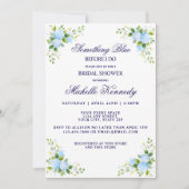 Something Blue Before I Do Floral Bridal Shower  Kaart (Voorkant)