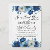 Something Blue Before I Do Floral Bridal Shower  Kaart (Voorkant)