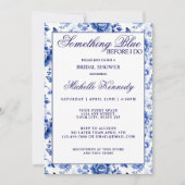 Something Blue Before I Do Floral Bridal Shower  Kaart (Voorkant)