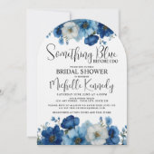 Something Blue Before I Do Floral Bruiloftsfeest  Kaart (Voorkant)
