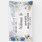 Something Blue Before I Do Floral Welcome Spandoek (Verticaal)