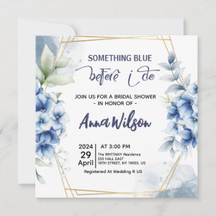 Something Blue Before I Do hortensia Bruidsborrel Kaart