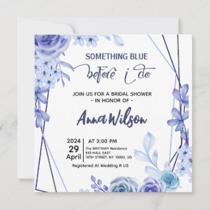 Something Blue Before I Do hortensia Bruidsborrel Kaart