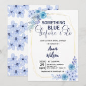 Something Blue Before I Do hortensia Bruidsborrel Kaart (Voorkant / Achterkant)