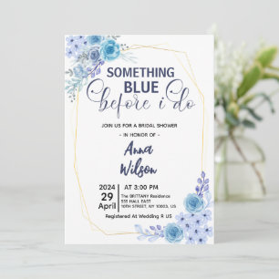 Something Blue Before I Do hortensia Bruidsborrel Kaart