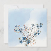 Something Blue Before I Do hortensia Bruidsdiner Kaart (Achterkant)