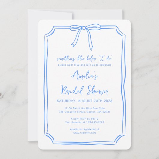 "Something Blue Before I Do" (Iets blauw voordat i Kaart (Voorkant)