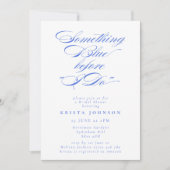 Something Blue Before I Do Script Bridal Shower Kaart (Voorkant)