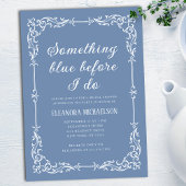 Something Blue Before I Do Script Bridal Shower Kaart