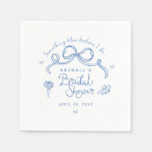 Something Blue Before I Do Toverachtige Bruidsfees Servet (Voorkant)