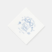 Something Blue Before I Do Toverachtige Bruidsfees Servet (Hoek)