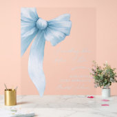 Something Blue Blauwe Lint Bruiloft Bridal Shower  Acryl Bord (Huwelijk)
