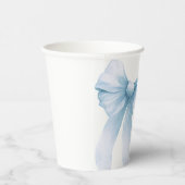 Something Blue Blauwe Strik Bruidsfeest Papieren Bekers (Rechts)