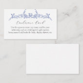 Something Blue Bloem Motief Aangepaste Envelopkaar Informatiekaartje (Voorkant / Achterkant)