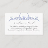 Something Blue Bloemen Aangepaste Enclusekaart Informatiekaartje (Voorkant)