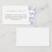 Something Blue Bloemen Aangepaste Envelop Kaart (Voorkant / Achterkant)