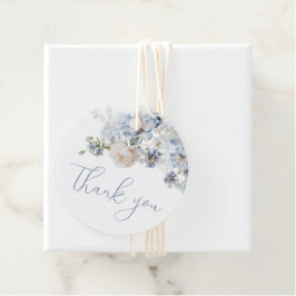 Something Blue Bloemen Favor Tags Bedankjes Labels