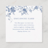 Something Blue Bloemen Vierkante Envelopkaart Informatiekaartje (Voorkant)