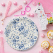 Something Blue Bloemend Dutch Toile Chinoiserie Papieren Bordje (Feest)