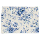 Something Blue Bloemend Franse Toile Chinoiserie Groot Cadeauzakje (Voorkant)