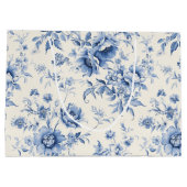 Something Blue Bloemend Franse Toile Chinoiserie Groot Cadeauzakje (Achterkant)