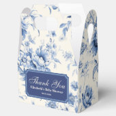 Something Blue Bloemendessin Franse Toile Chinoise Bedankdoosjes (Geopend)