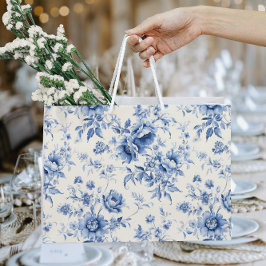 Something Blue Bloemendessin Franse Toile Chinoise Groot Cadeauzakje