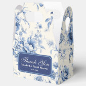 Something Blue Bloemendruk Frans Toile Chinoiserie Bedankdoosjes (Open)