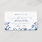 Something Blue  Bloemenrecept Verzoek Kaart (Voorkant)
