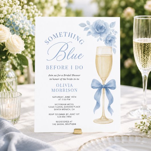 Something Blue Bloemenslinger Bruidsfeest Kaart
