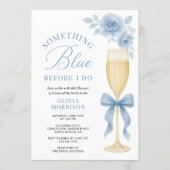 Something Blue Bloemenslinger Bruidsfeest Kaart (Voorkant)