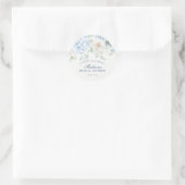 Something Blue Bloemstuk Hydrangea Bruids Show Cir Ronde Sticker (Tas)