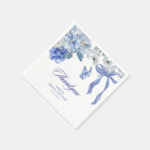 Something blue blue and white floral bridal shower servet (Hoek)